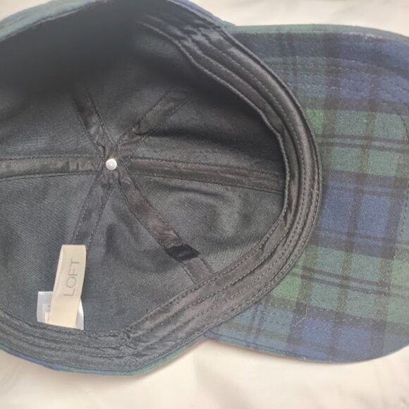 Loft Womens Plaid Checker Strapback Baseball Cap Hat - Picture 5 of 6
